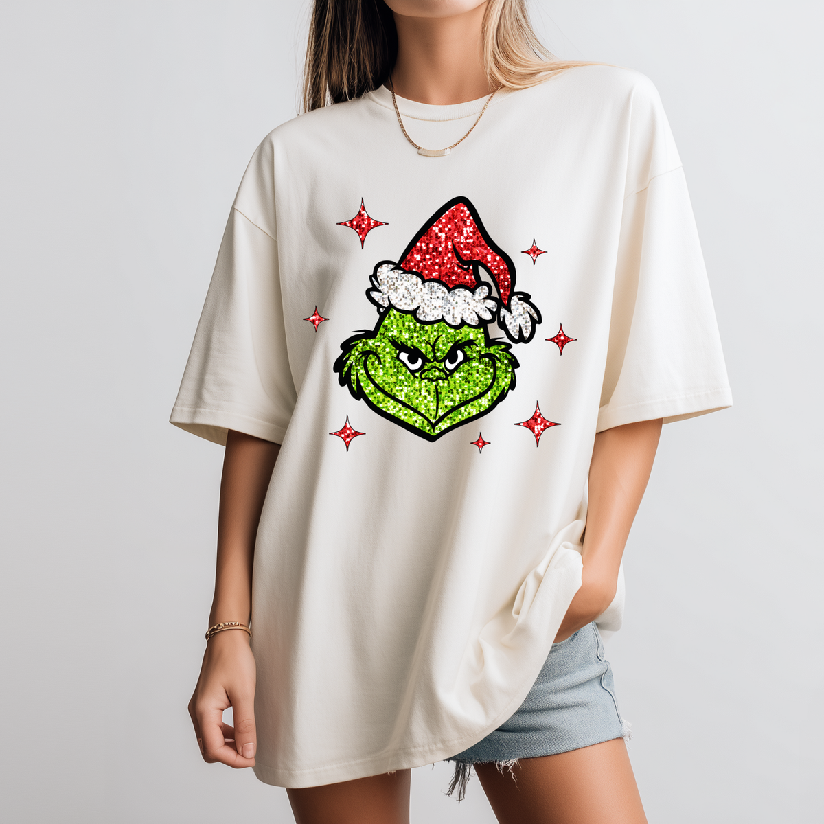 Sparkly Grinch Graphic Tee