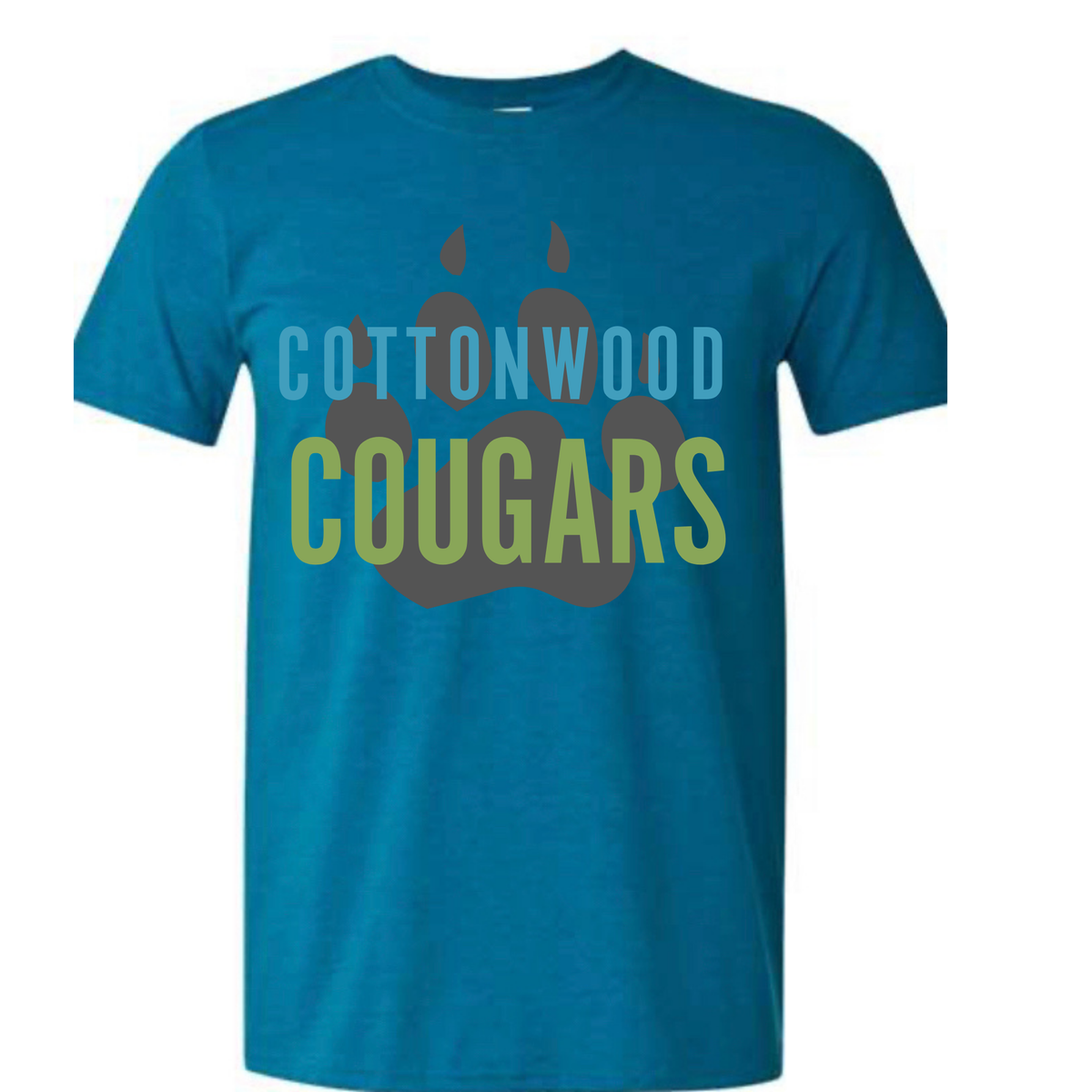PawPrint Deep Teal Adult T-shirt