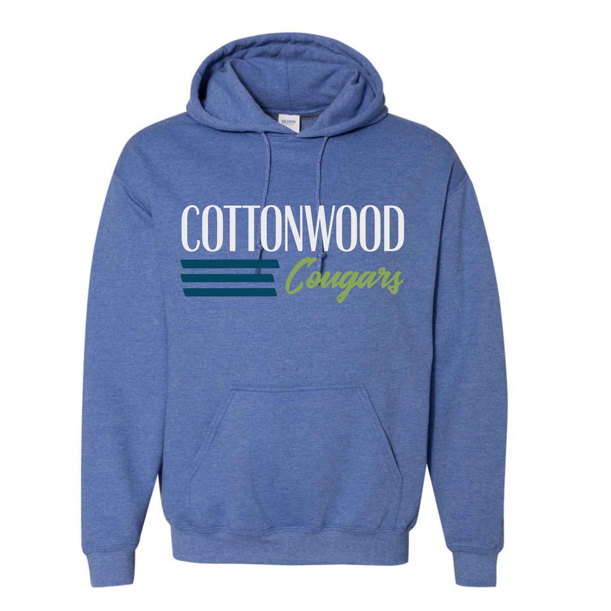 3 line logo Adult Blue Hoodie