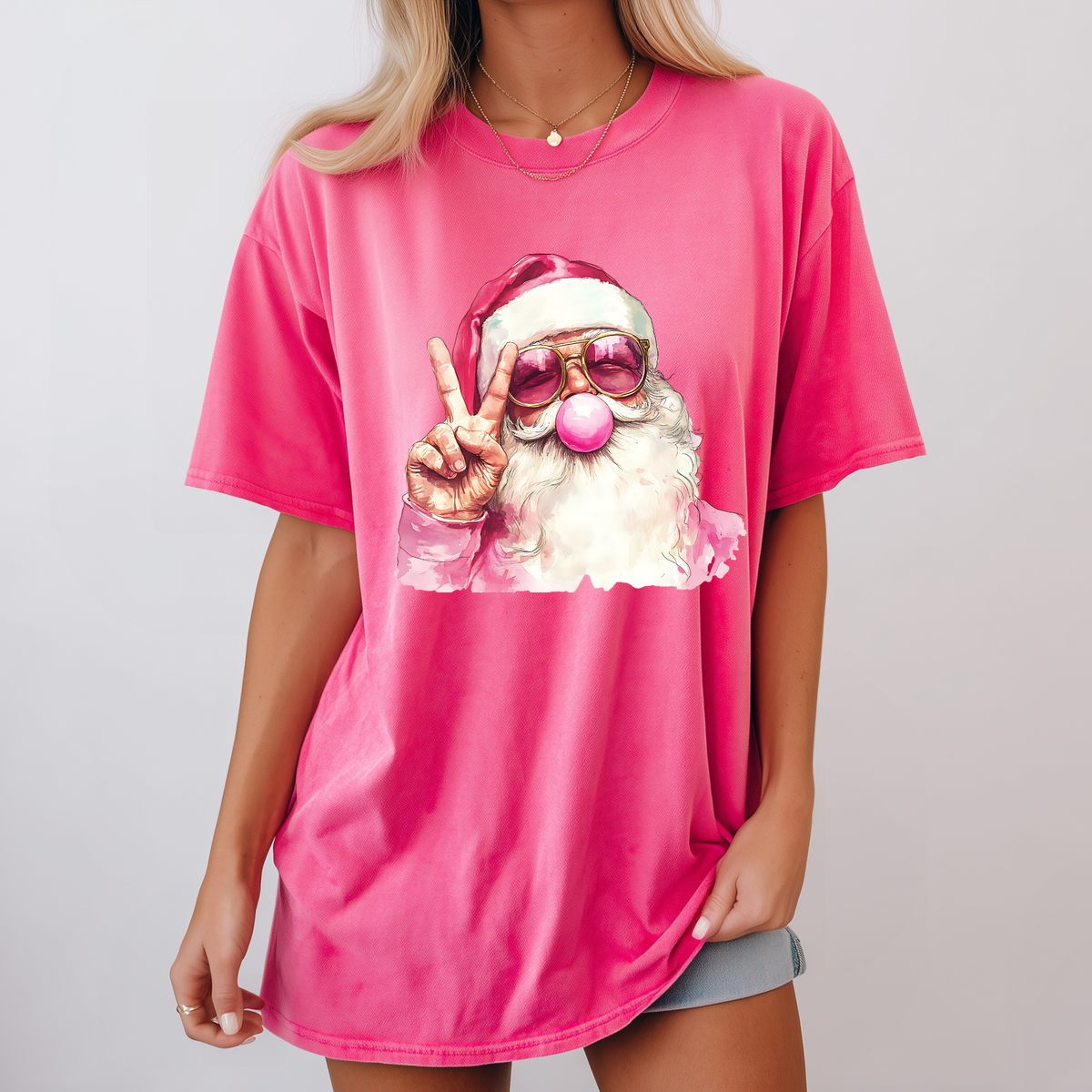 Bubblegum Santa Graphic Tee