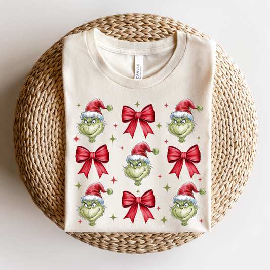Grinch and Bows Graphic Tee