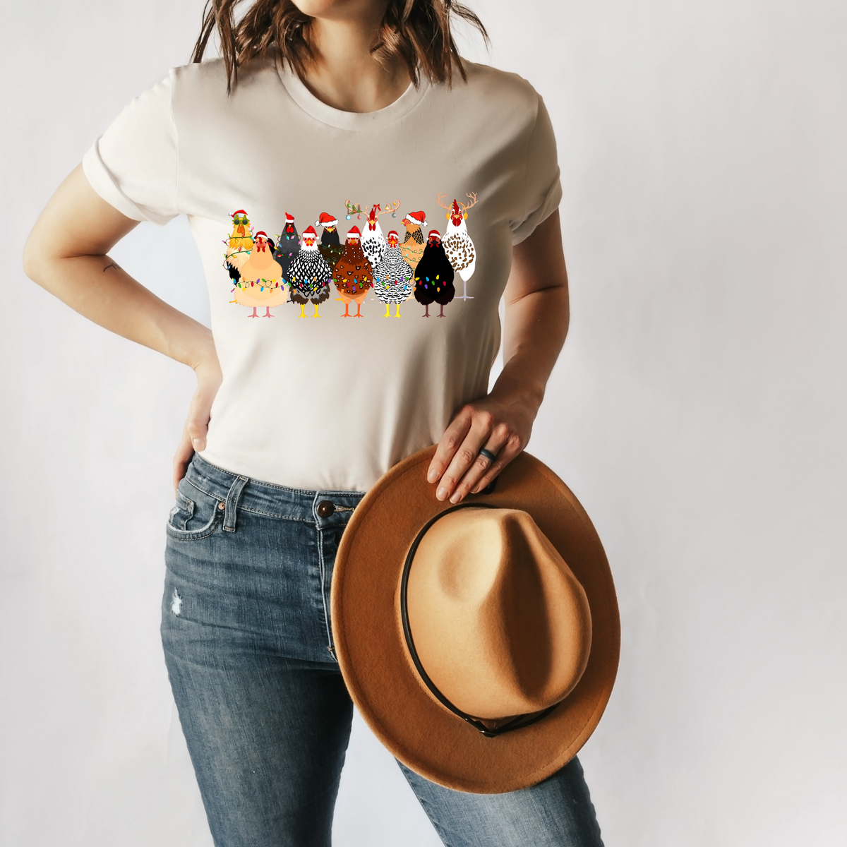 Christmas Chickens Graphic Tee