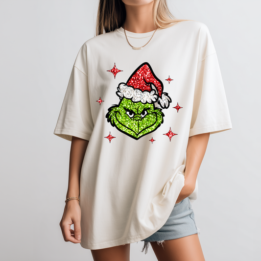 Sparkly Grinch Graphic Tee