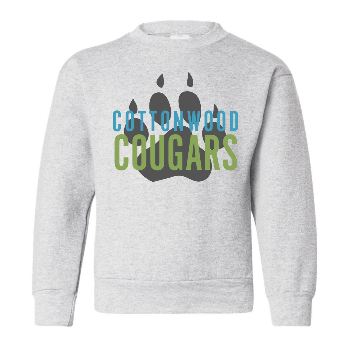 Light Grey PawPrint Crewneck