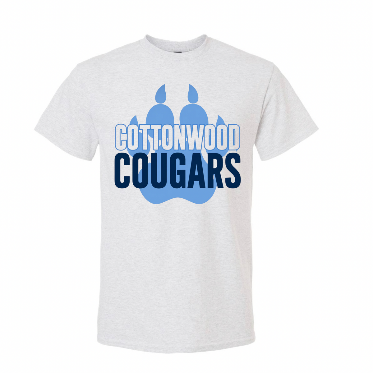 Cottonwood Cougars Ash Grey T-shirt