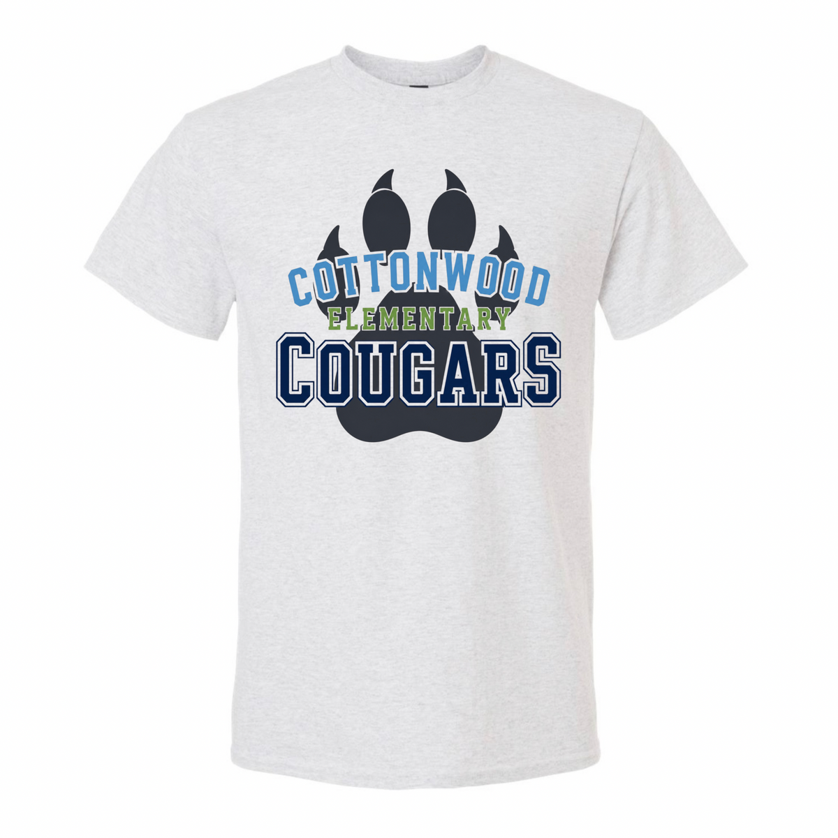 Bold Letters Logo Ash Grey T-shirt